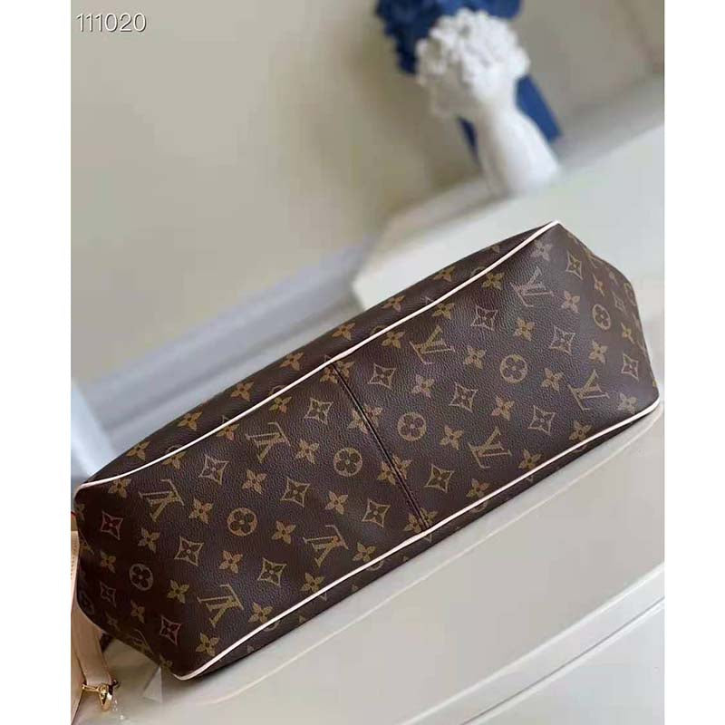 Louis Vuitton LV Women Graceful MM Hobo Classic Beige Monogram Coated Canvas Shoulder Bag