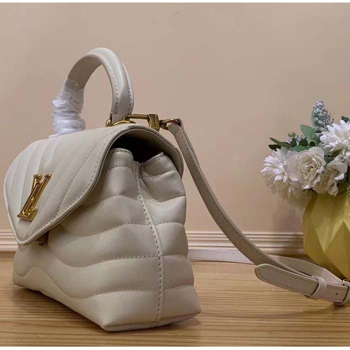 Louis Vuitton LV Women Hold Me Top-Handle Bag Beige Smooth Cowhide Leather