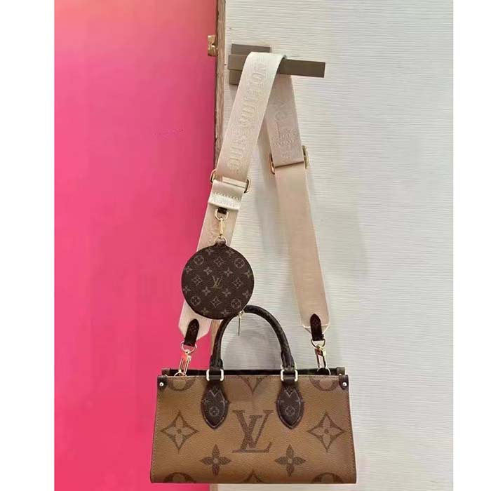 Louis Vuitton LV Women OnTheGo East West Giant Monogram Monogram Reverse Coated Canvas Tote