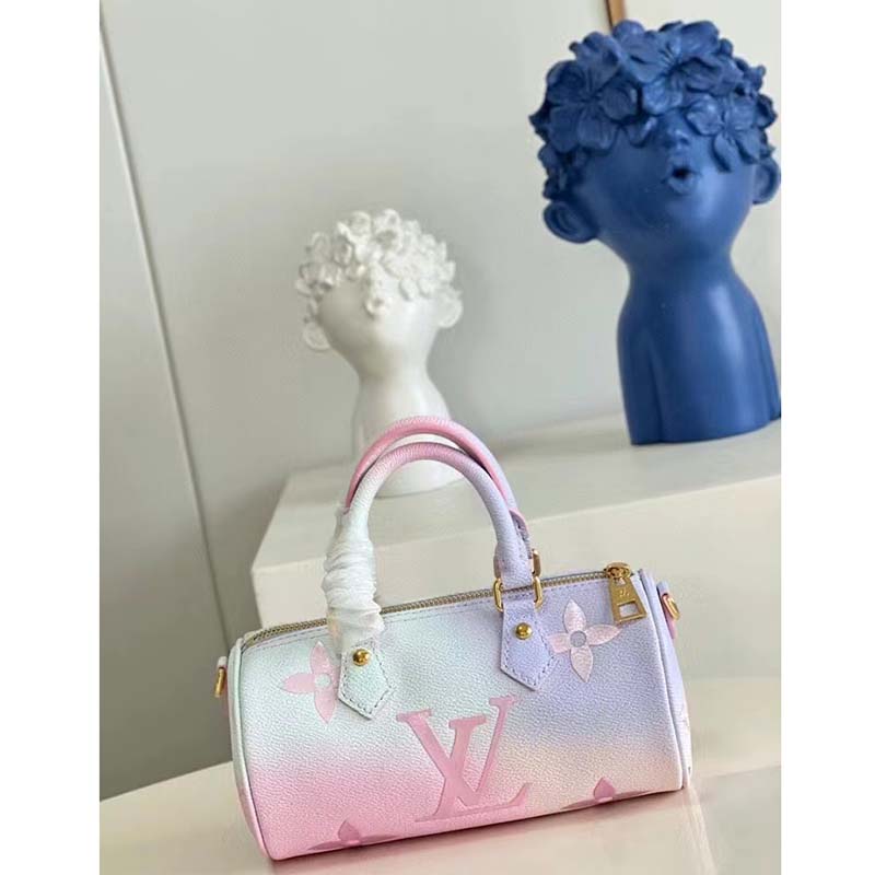 Louis Vuitton LV Women Papillon BB Handbag Sunrise Pastel Monogram Coated Canvas