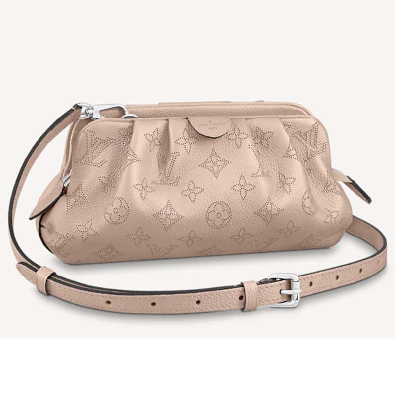 Louis Vuitton LV Women Scala Mini Pouch Coquille Mahina Perforated Calf Leather Clutch