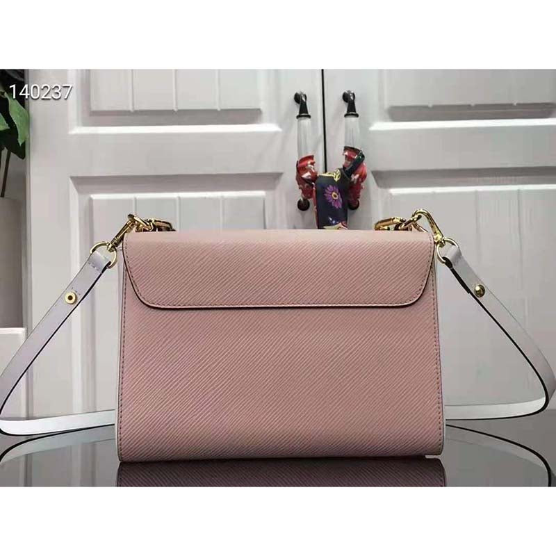 Louis Vuitton LV Women Twist MM Handbag Pink Epi Smooth Grained Leather