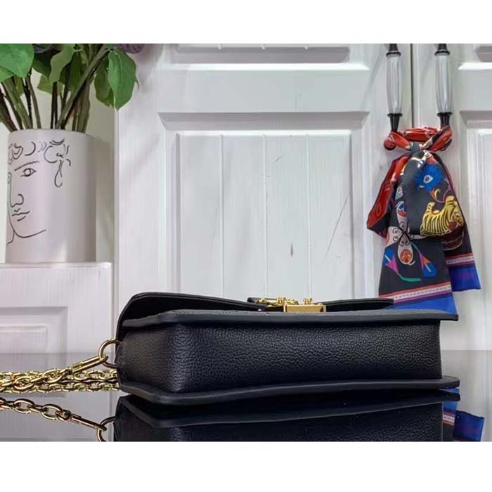 Louis Vuitton LV Women Wallet On Chain Métis Black Monogram Empreinte Embossed Supple Grained Cowhide Leather Crossbody