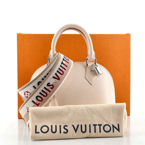 LOUIS VUITTON EPI LEATHER ALMA BB WHITE QRZ Handbag