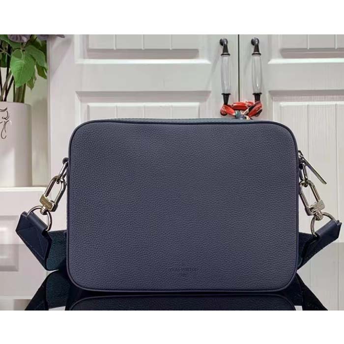 Louis Vuitton Unisex LV Fastline Messenger Navy Blue Cowhide Leather Zipped Closure Handbag