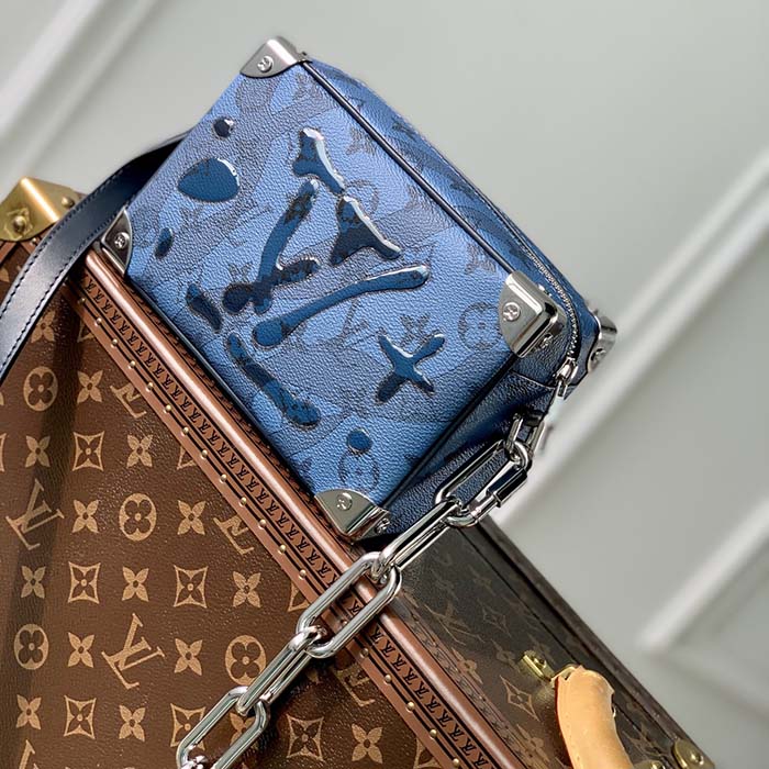 Louis Vuitton Unisex Mini Soft Trunk Abyss Blue Monogram Aquagarden Coated Canvas Handbag