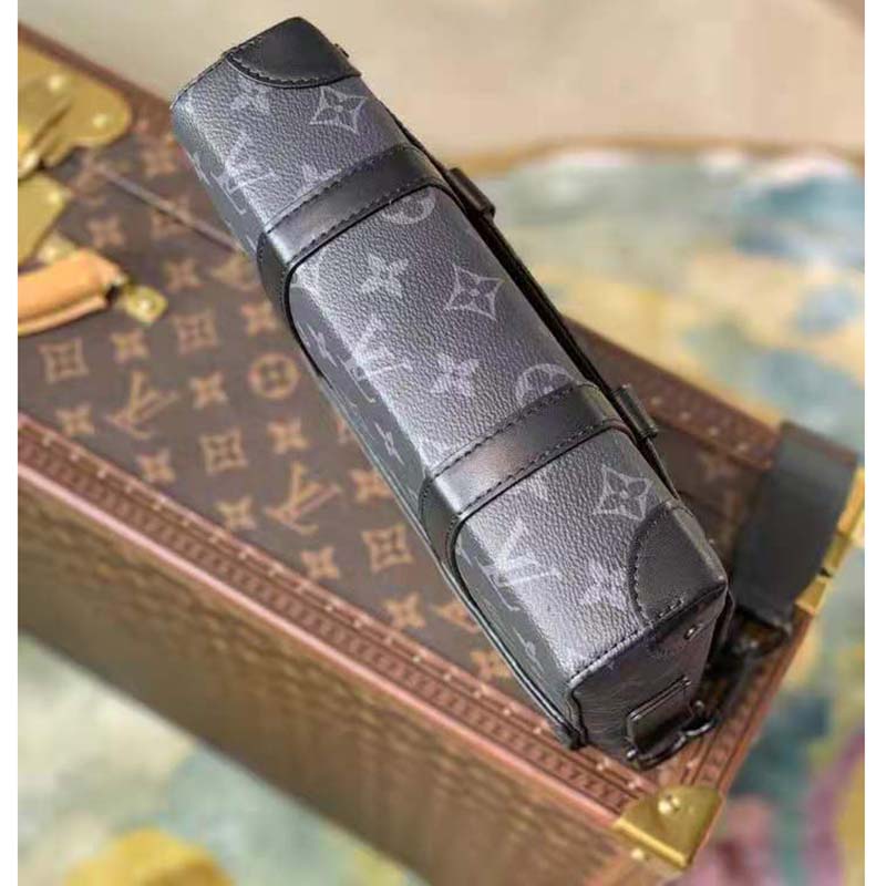 Louis Vuitton Unisex Trunk Messenger Monogram Eclipse Coated Canvas Handbag