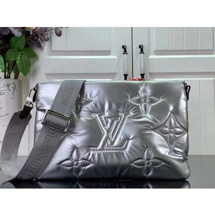 Louis Vuitton Women LV Maxi Multi-Pochette Accessoires Silver Pale Pink Recycled Nylon Econyl Clutch
