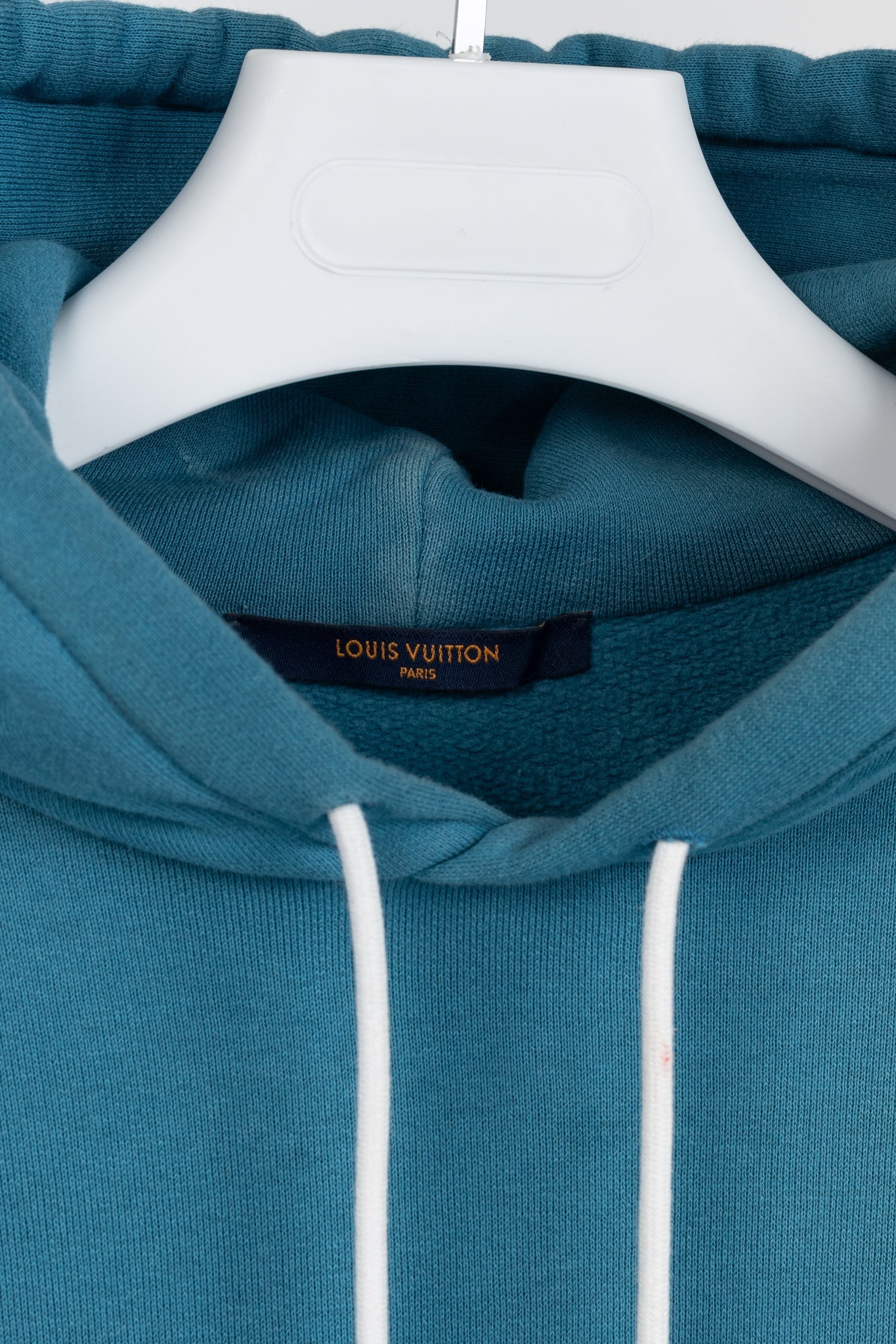 Louis Vuitton Pigeon Blue Embroidered Signature Cotton Hoodie