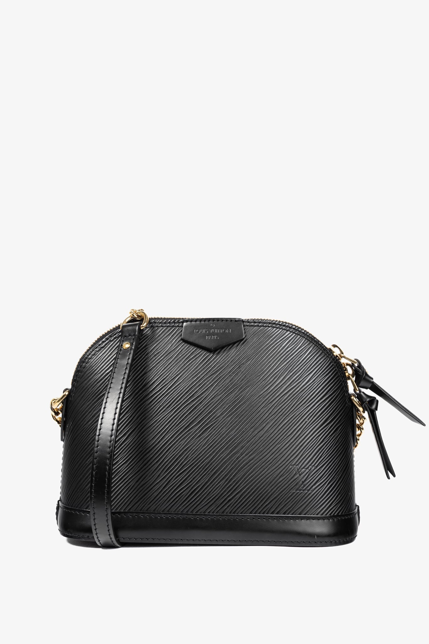 Louis Vuitton Alma Mini Noir Epi Chain-Strap Shoulder Bag