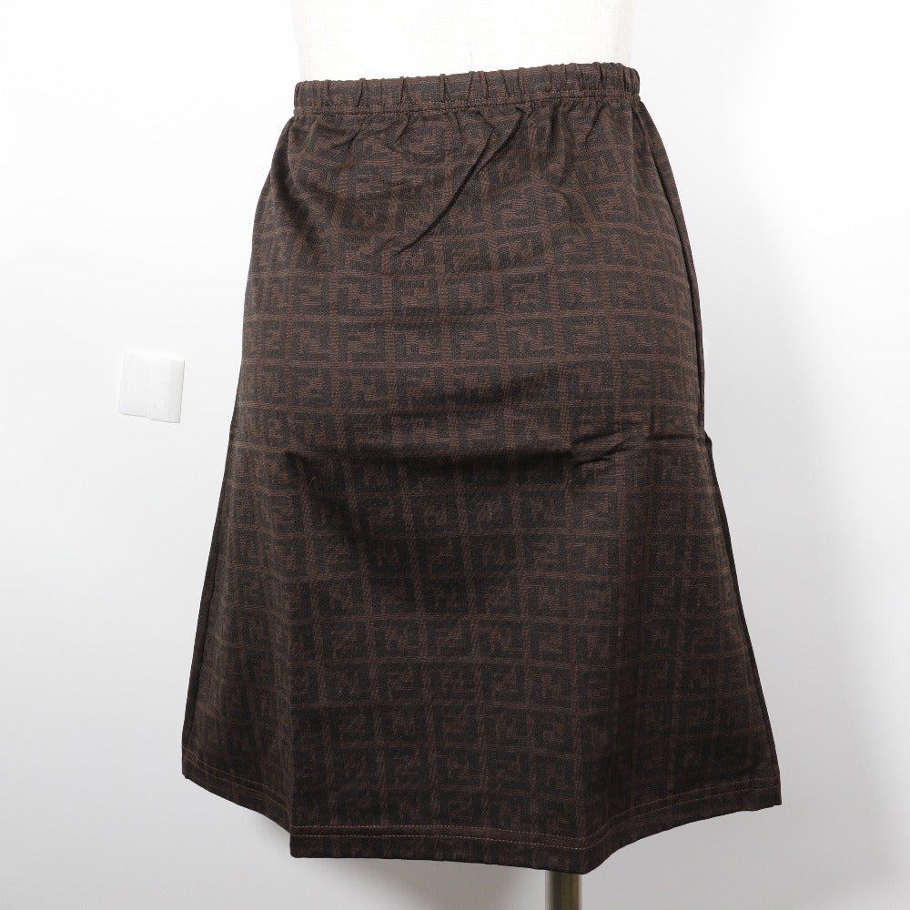 FENDI Mini skirt Nylon Brown Zucca Women 42