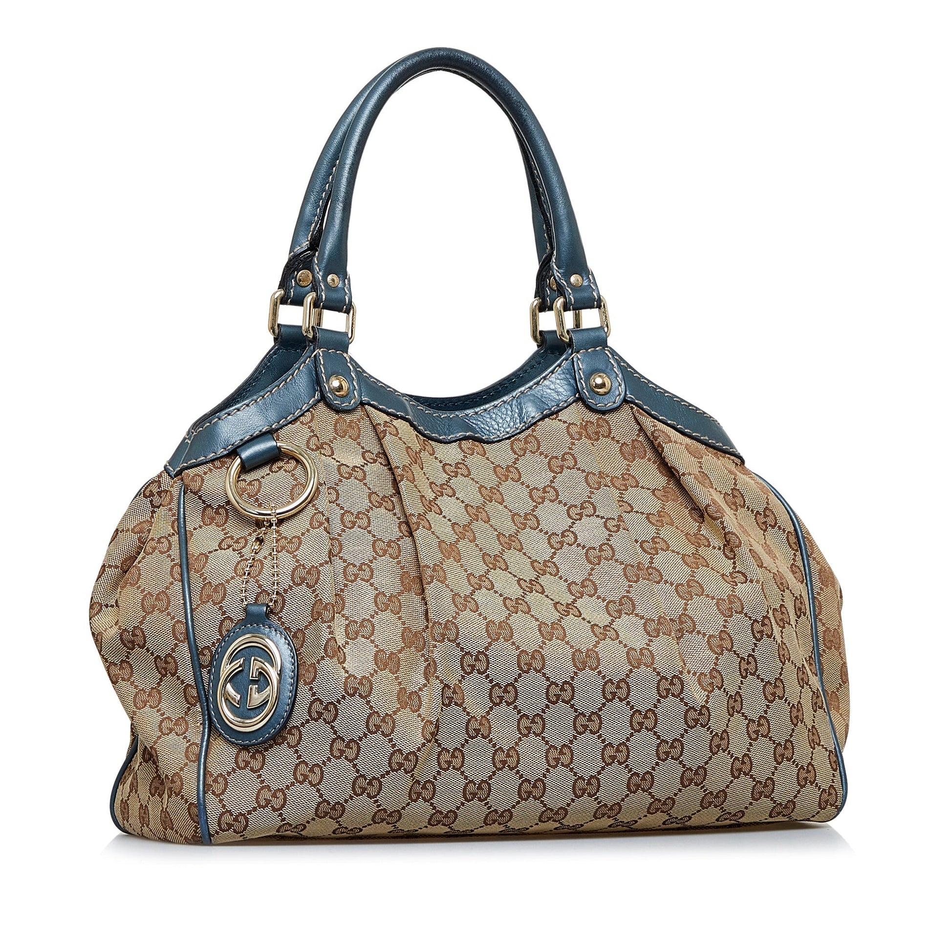 Gucci Leather Canvas Tote