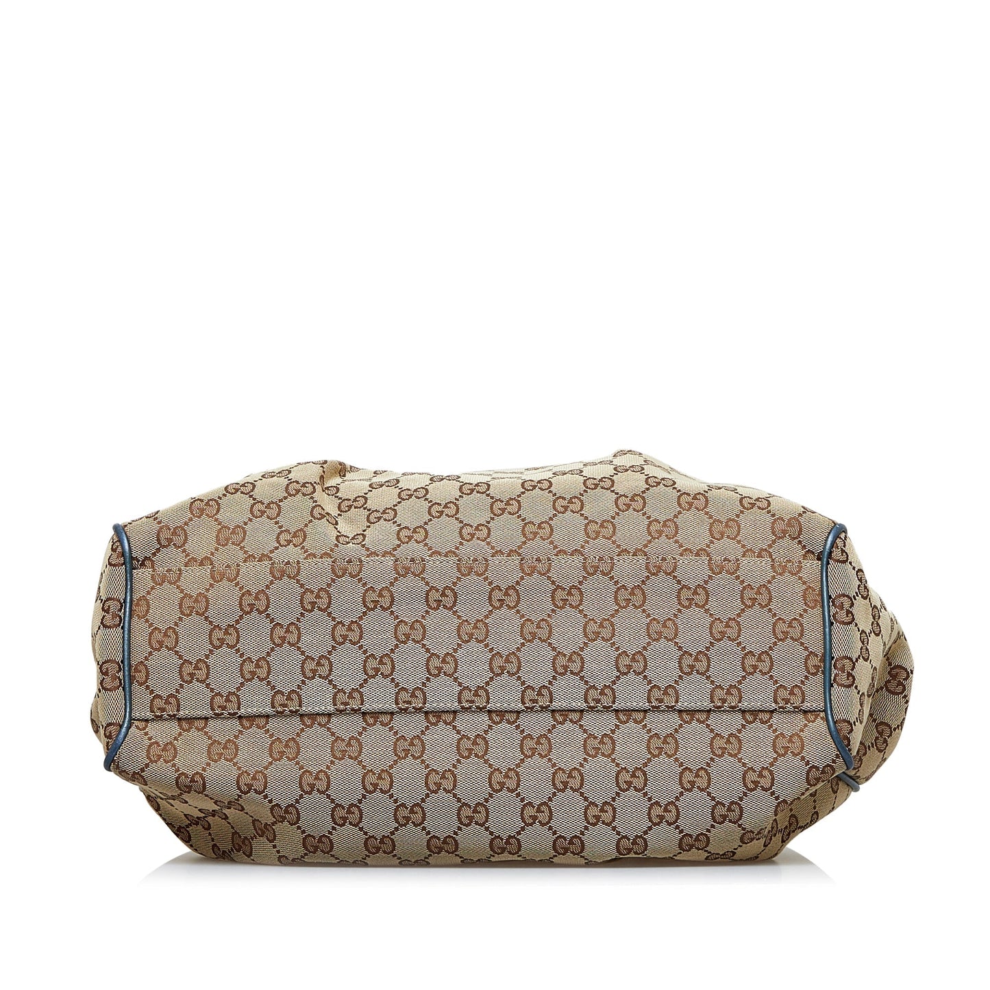Gucci Sukey Brown Leather Canvas Tote Style 5