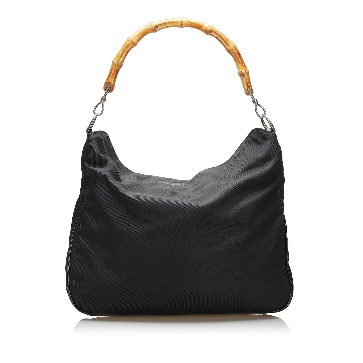 Gucci Nylon Leather Top Handle Handbag