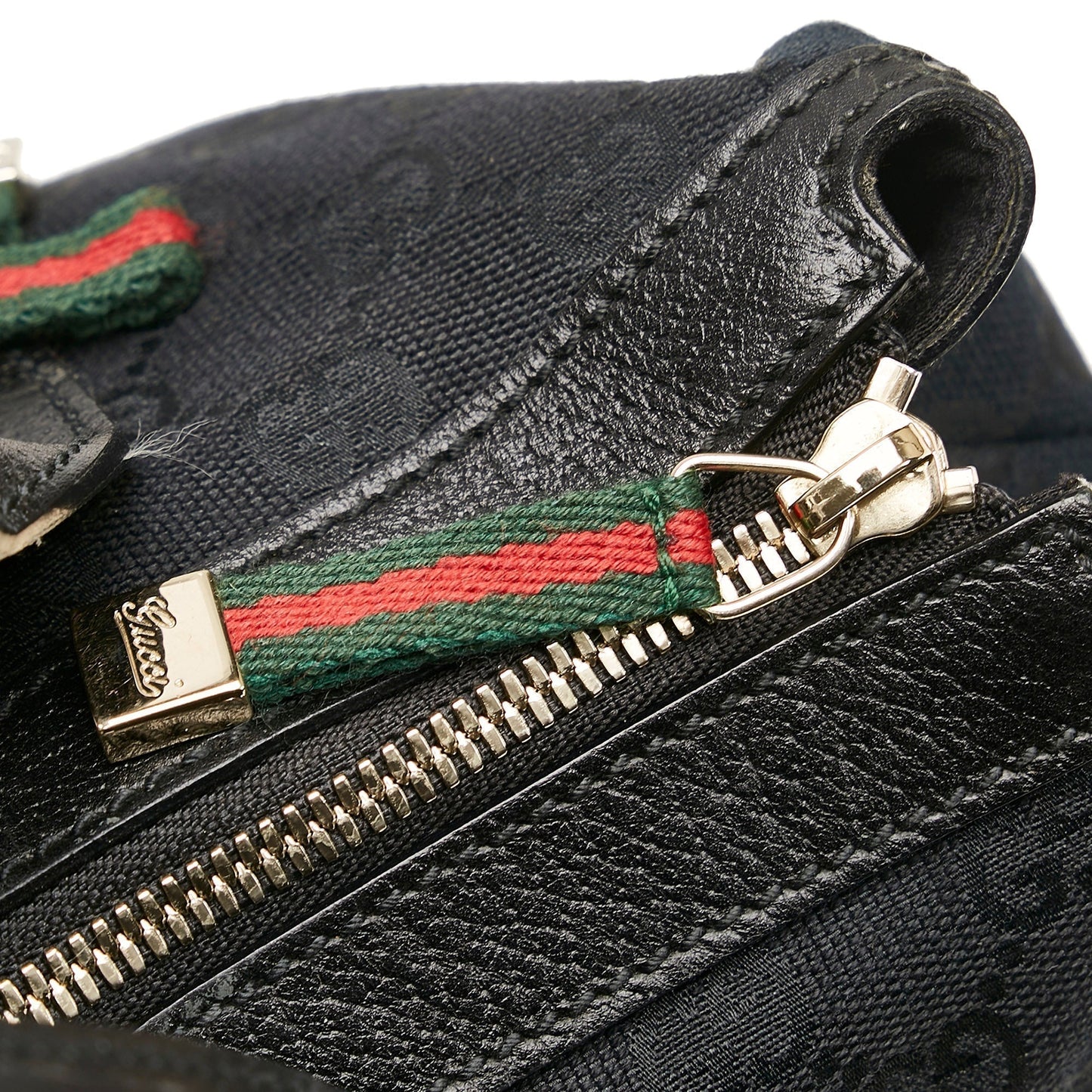 Gucci Princy Leather Canvas Shoulder Bag