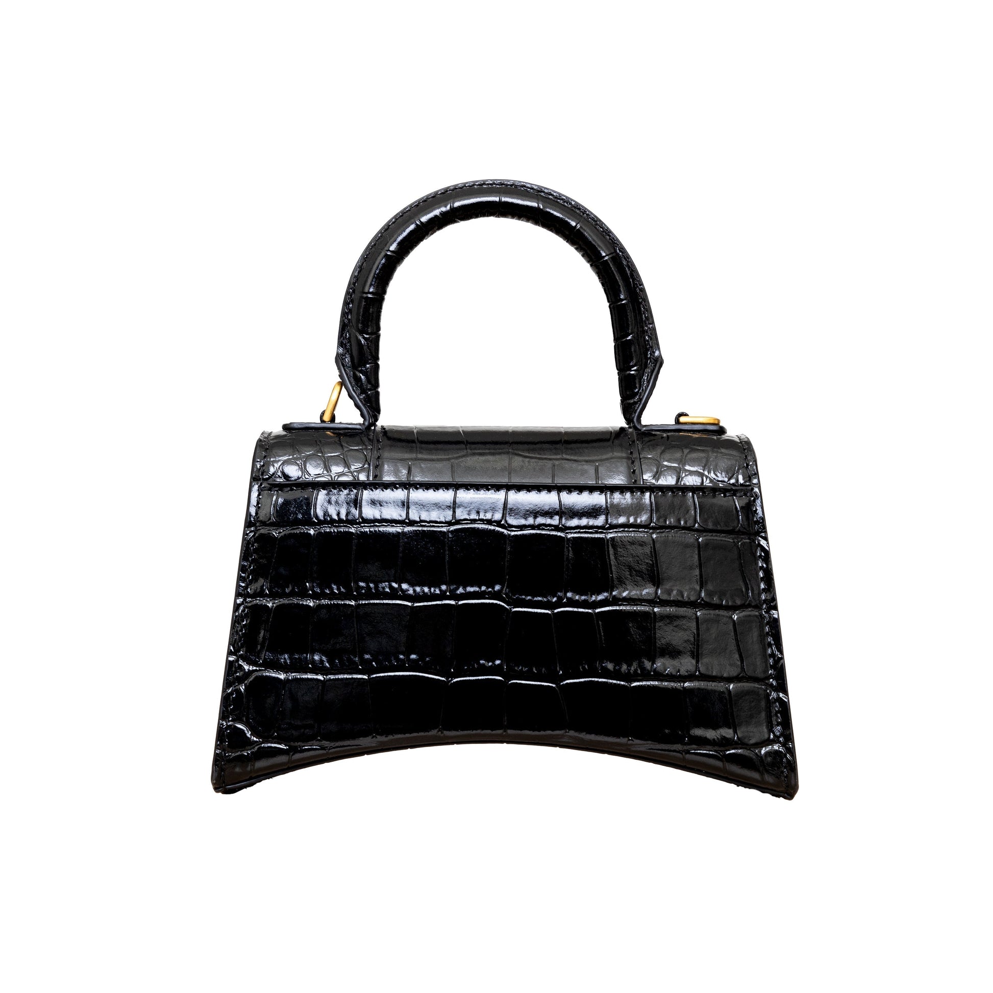 Balenciaga Balenciaga Crocodile Embossed Hourglass XS Bag