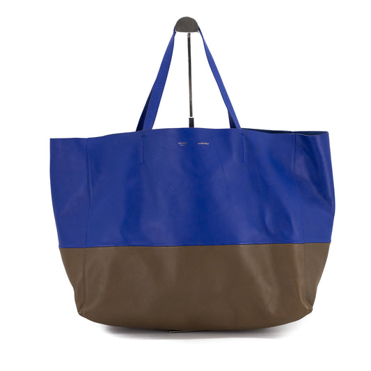 Luxury CELINE Shoppers Tote Two Toned Blue/Grey