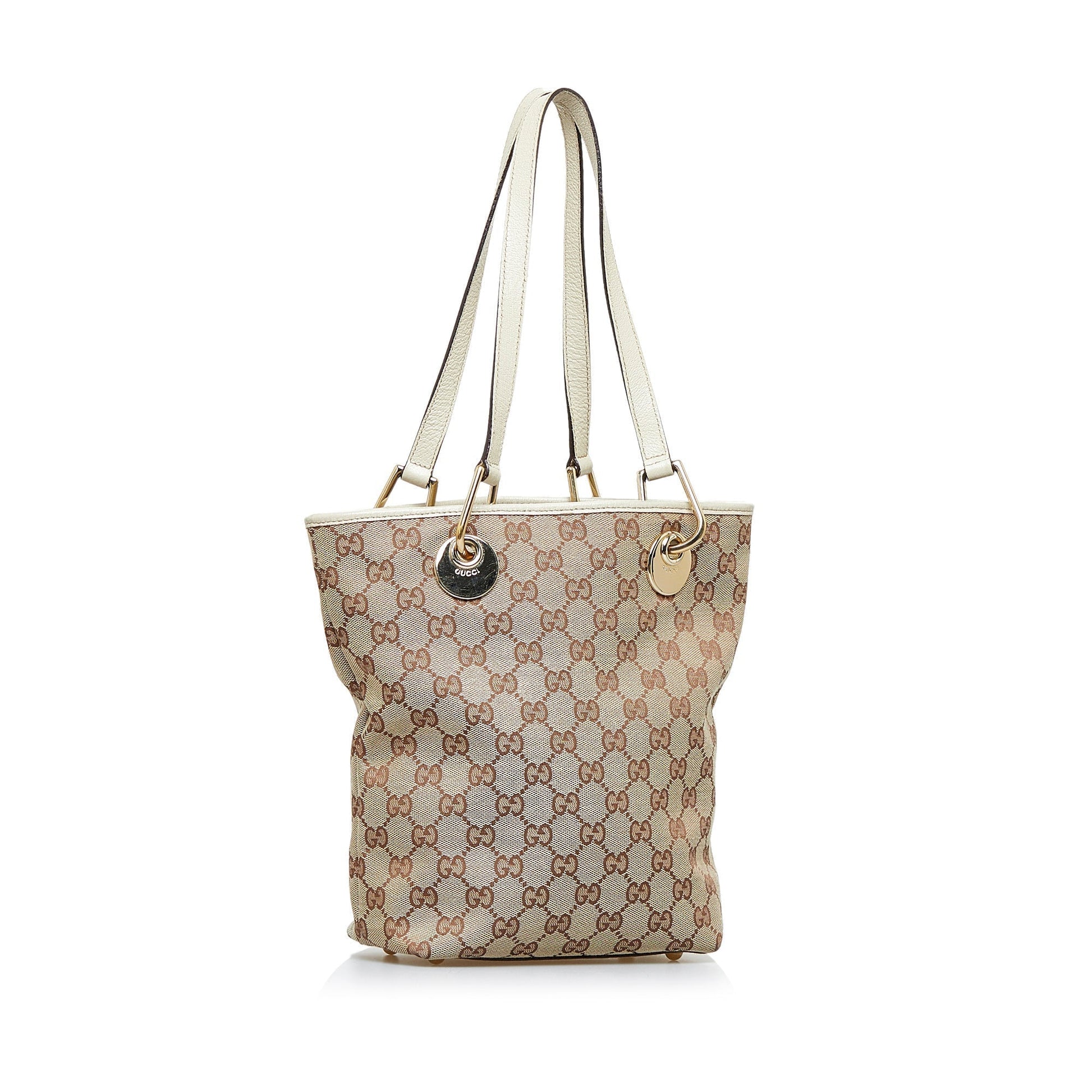 Gucci Leather Canvas Tote