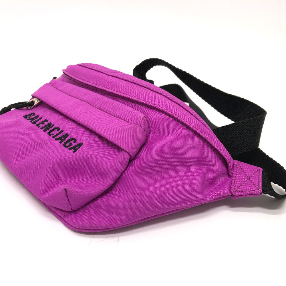 BALENCIAGA Sling bag 569978 Nylon purple logo WHEEL Women