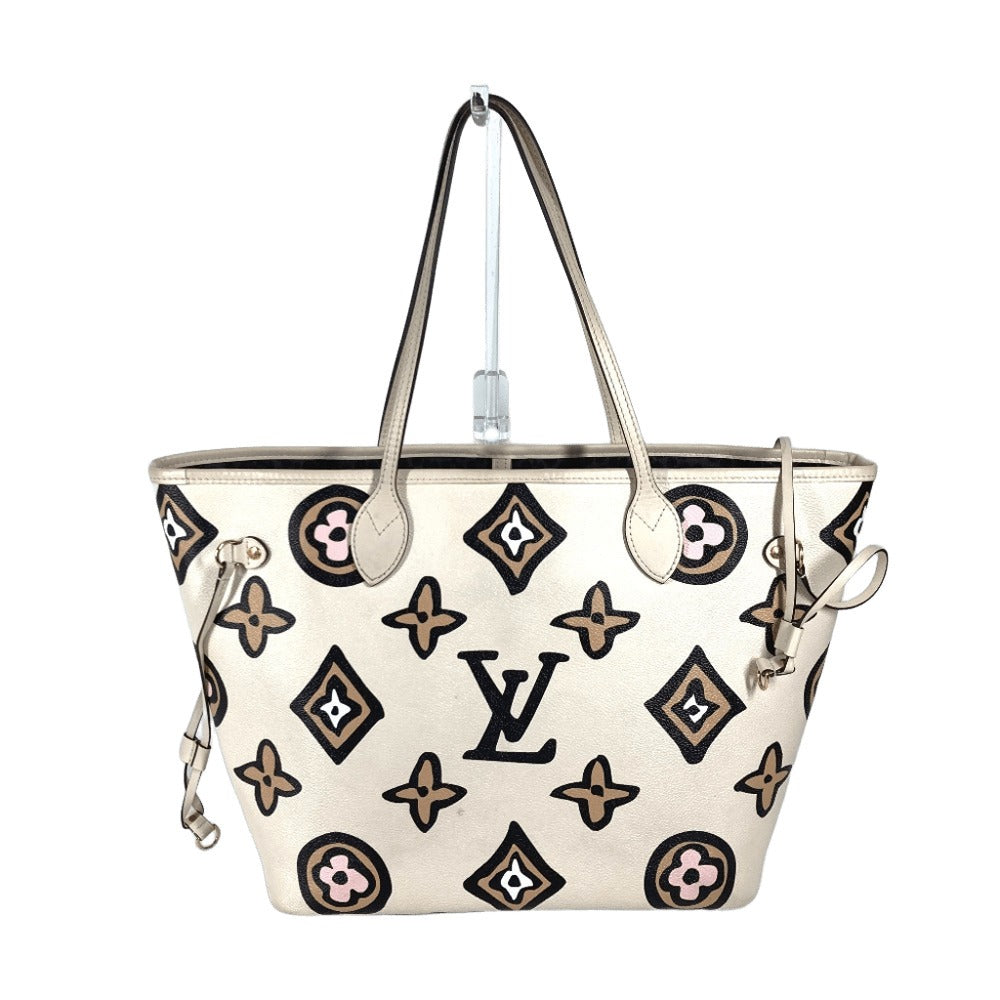 LOUIS VUITTON Shoulder Bag PVC / Leather beige Wild at Heart Capsule Collection Neverfull MM