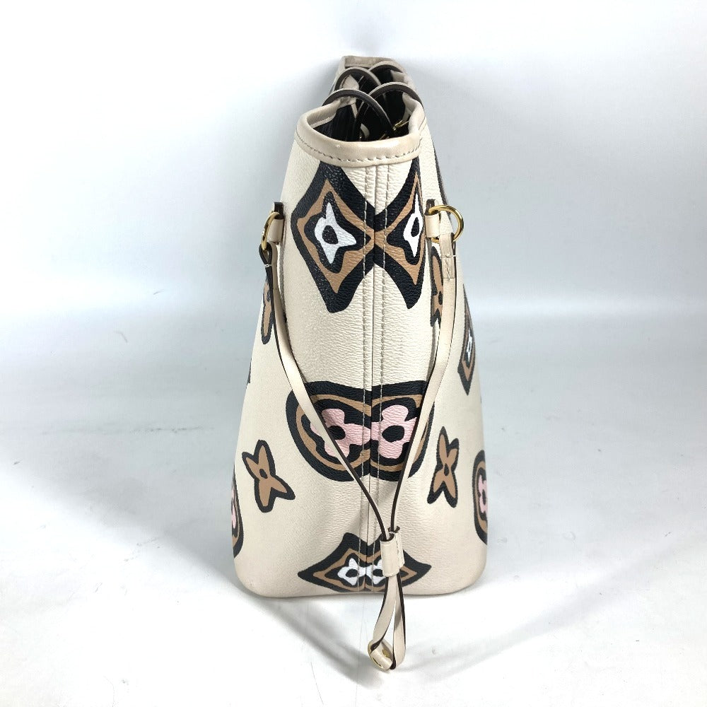 LOUIS VUITTON Shoulder Bag PVC / Leather beige Wild at Heart Capsule Collection Neverfull MM
