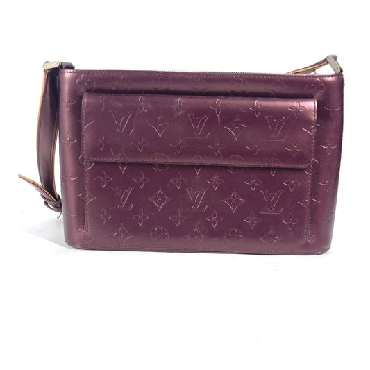 LOUIS VUITTON Shoulder Bag Monogram mat leather purple Monogram mat Alston