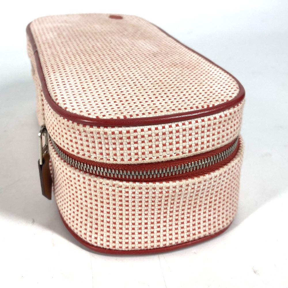 HERMES Pouch canvas pink Serie logo Escal Women