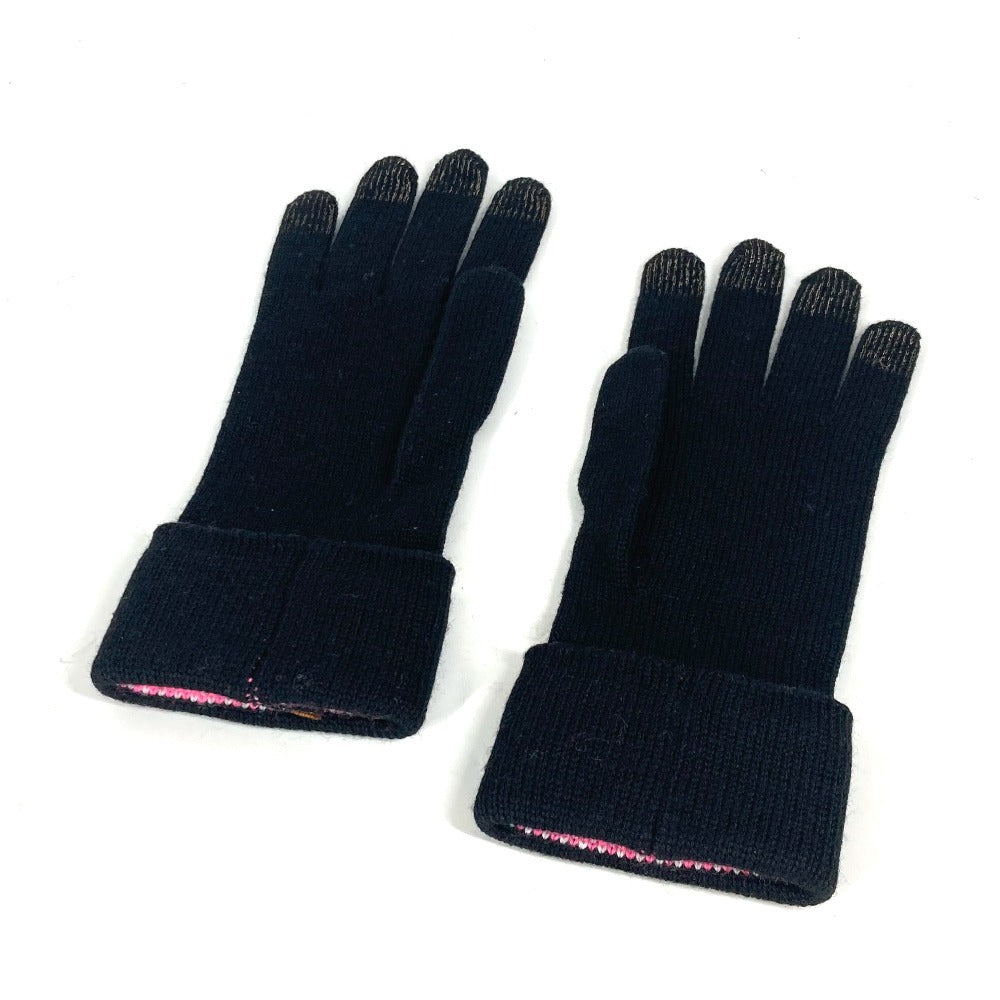 LOUIS VUITTON gloves M76451 wool black logo Gon 3D Monogram Gloves