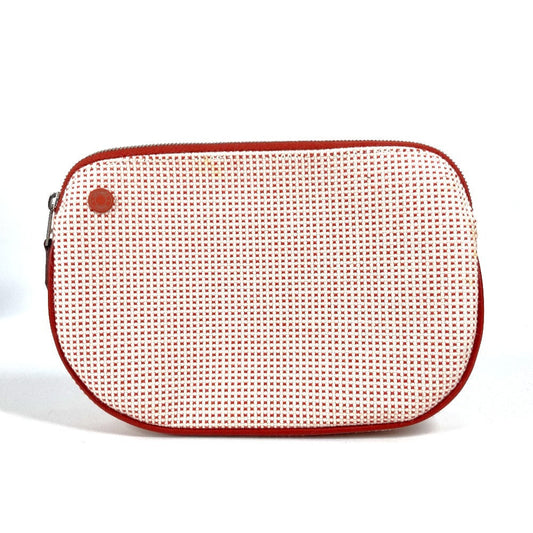 HERMES Pouch 01 cotton Red Pouch "Echappé"