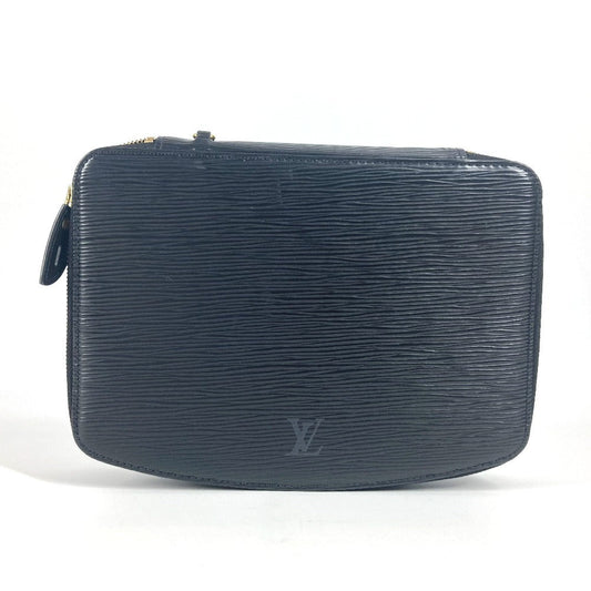 HERMES Pouch Epi Leather black Epi posh monte carlo