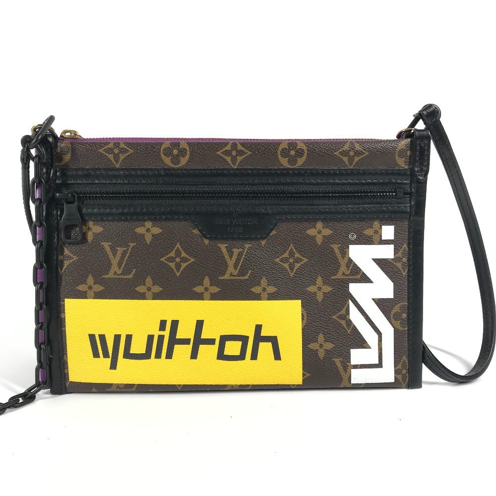 LOUIS VUITTON Shoulder Bag Monogram canvas Brown Monogram Logo Story Flat messenger