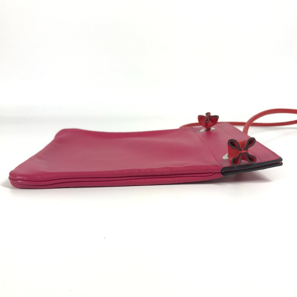 HERMES Shoulder Bag leather pink By color Sac Aline Mini
