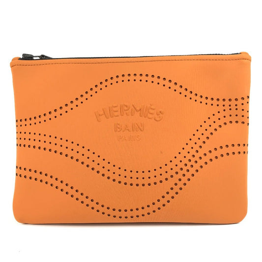 HERMES Pouch polyamide Orange Neovan MM