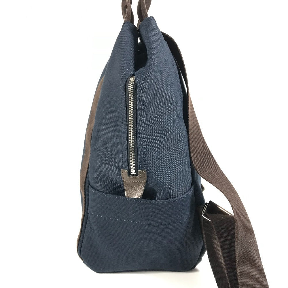 HERMES Backpack cotton Navy sacked panther jug room