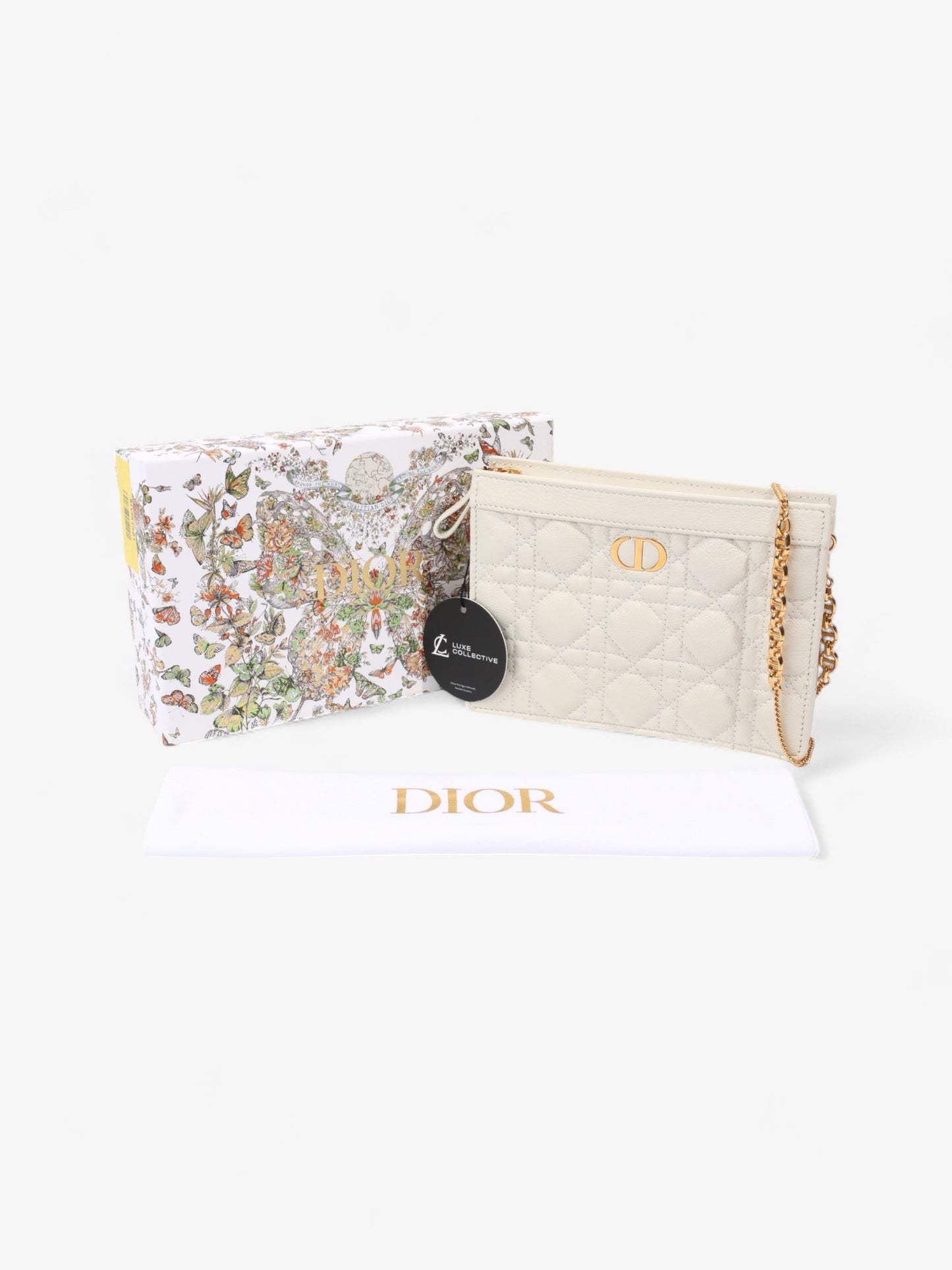 Christian Dior Caro Every Dior Pouch Latte Calfskin Leather