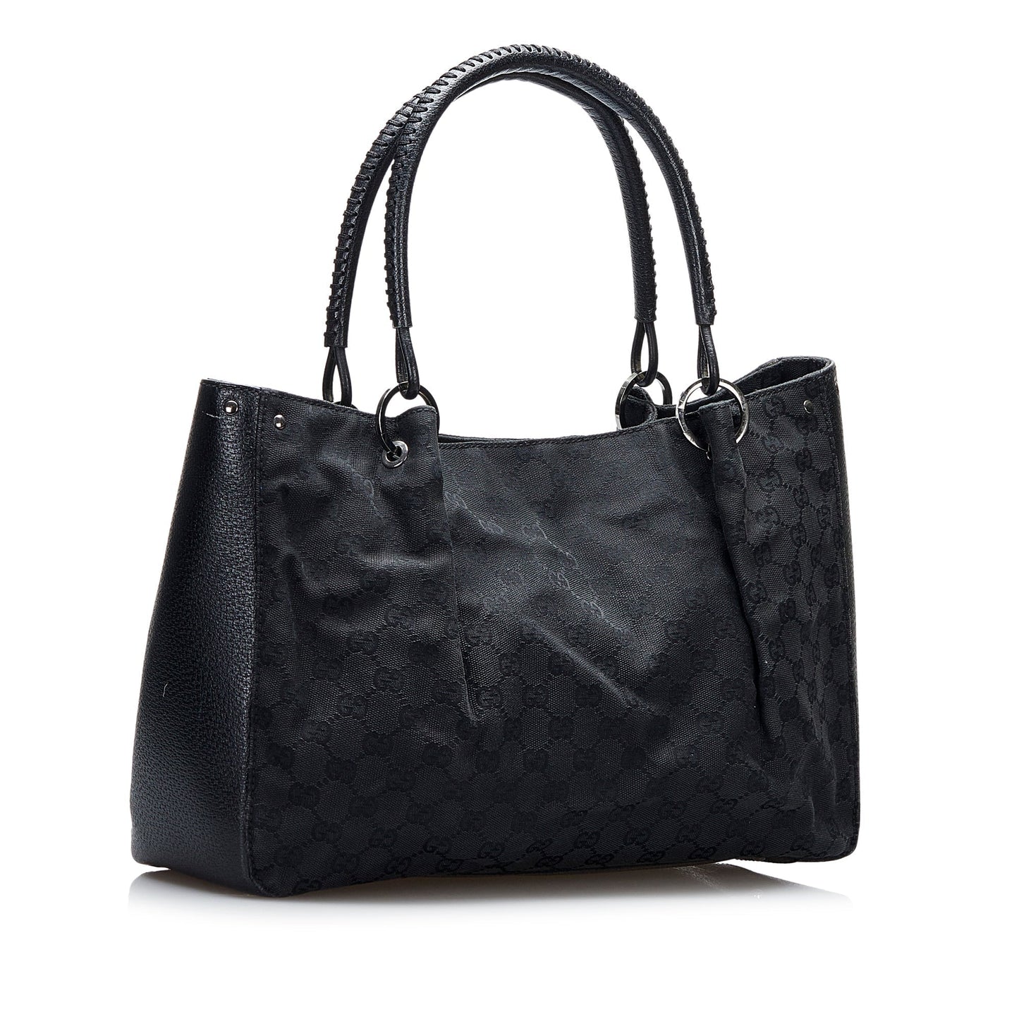 Gucci Leather Canvas Tote