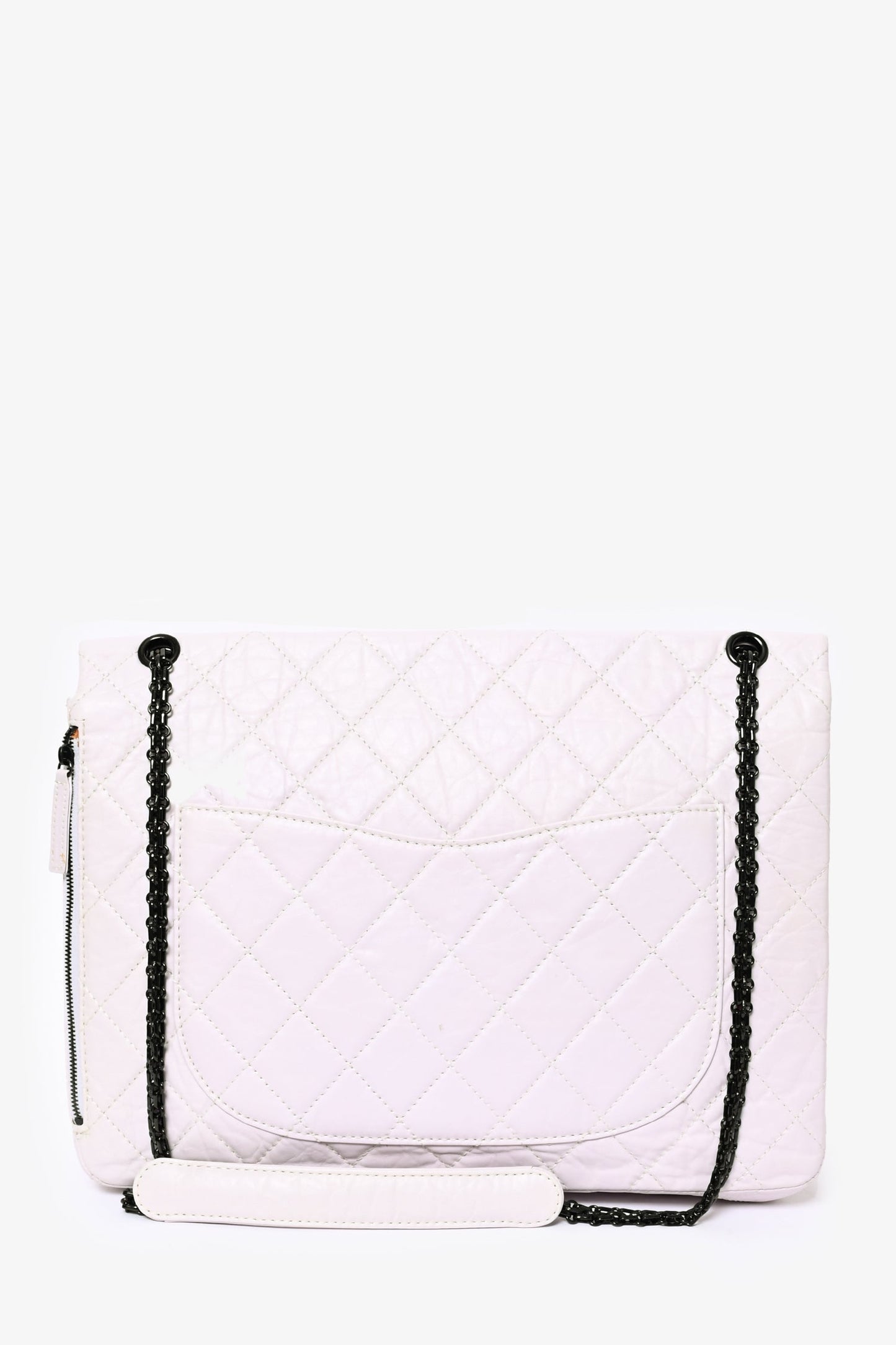 Chanel™ 2008/9 Grey Leather Quilted 2.55 Reissue XL Bag