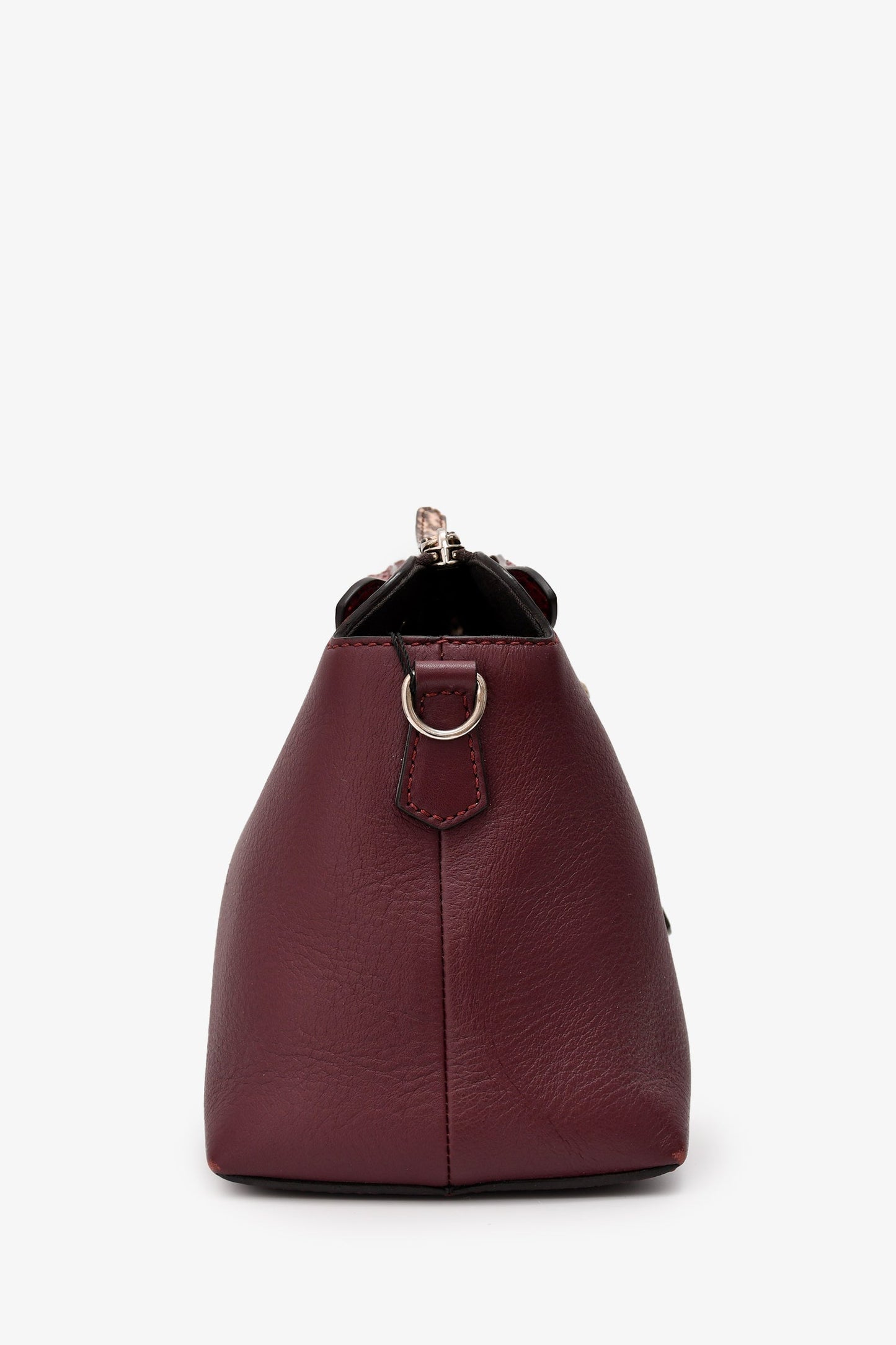 Fendi Burgundy Leather 'By The Way' Bag with Strap