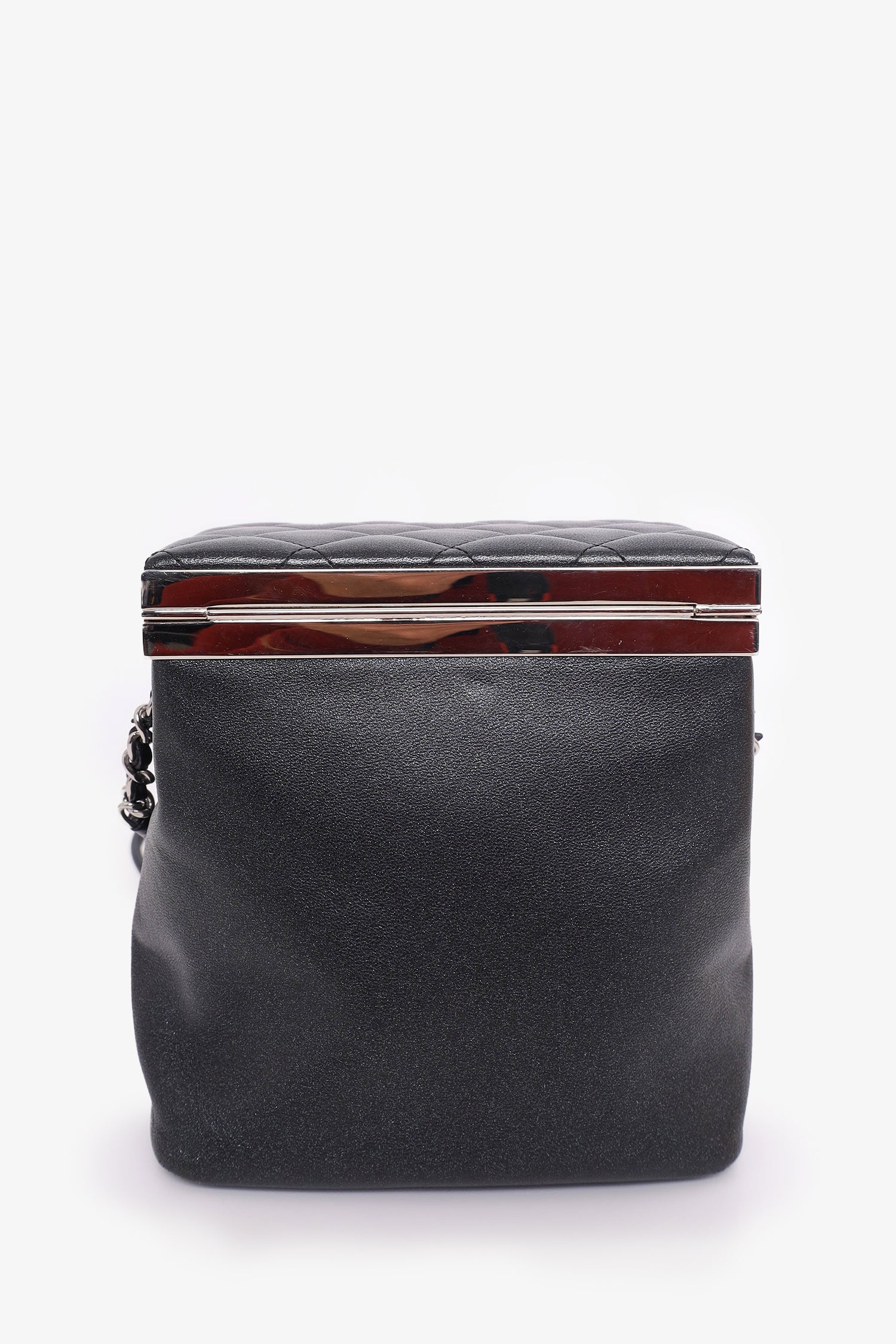 Chanel™ 2016-17 Black Lambskin Quilted CC Vanity With Strap Handbag