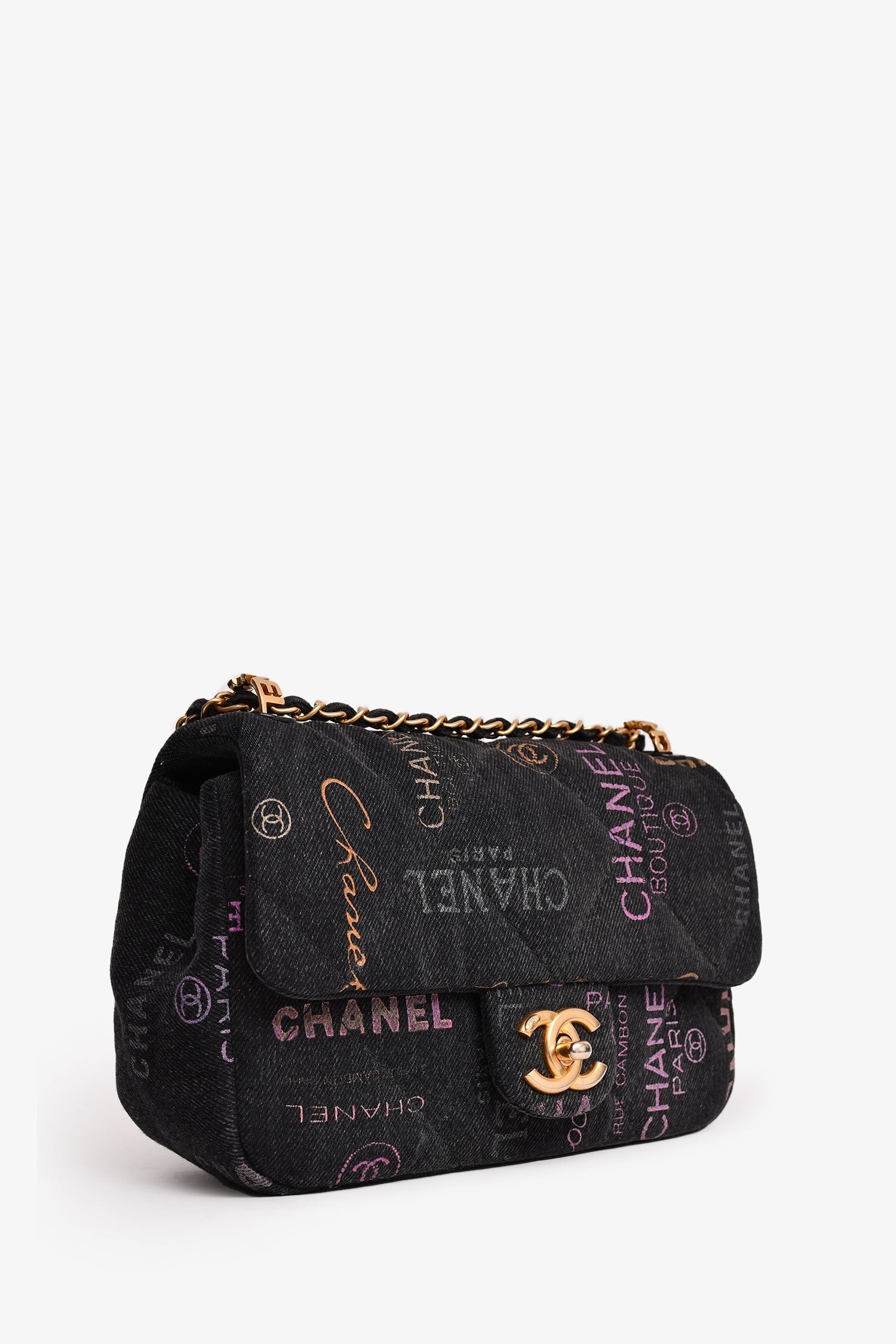 Chanel™ 2022 Black Mood Monogram Mini Flap Bag