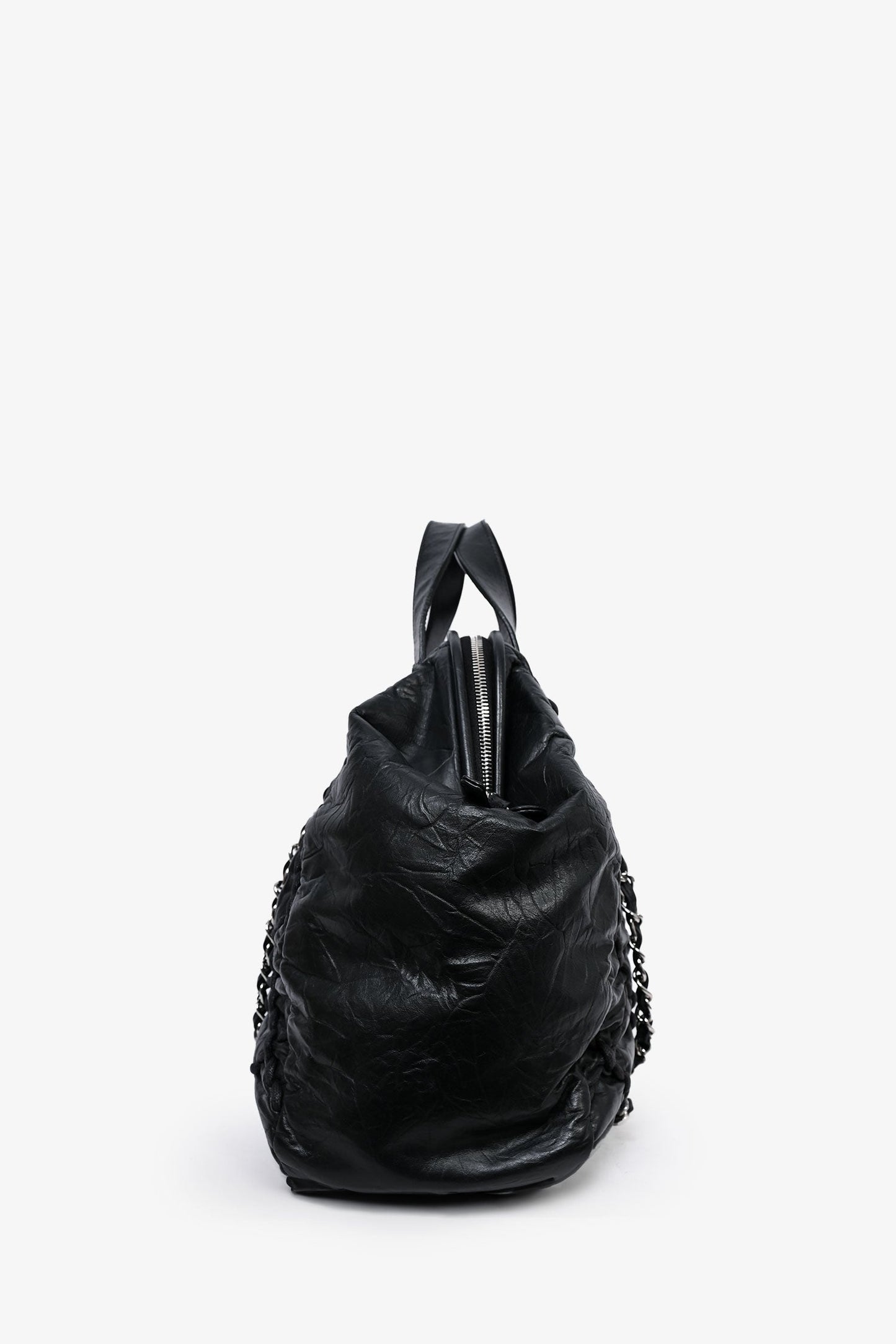 Chanel™ 2011-12 Black Leather Ultra Stitch Large Bowling Bag