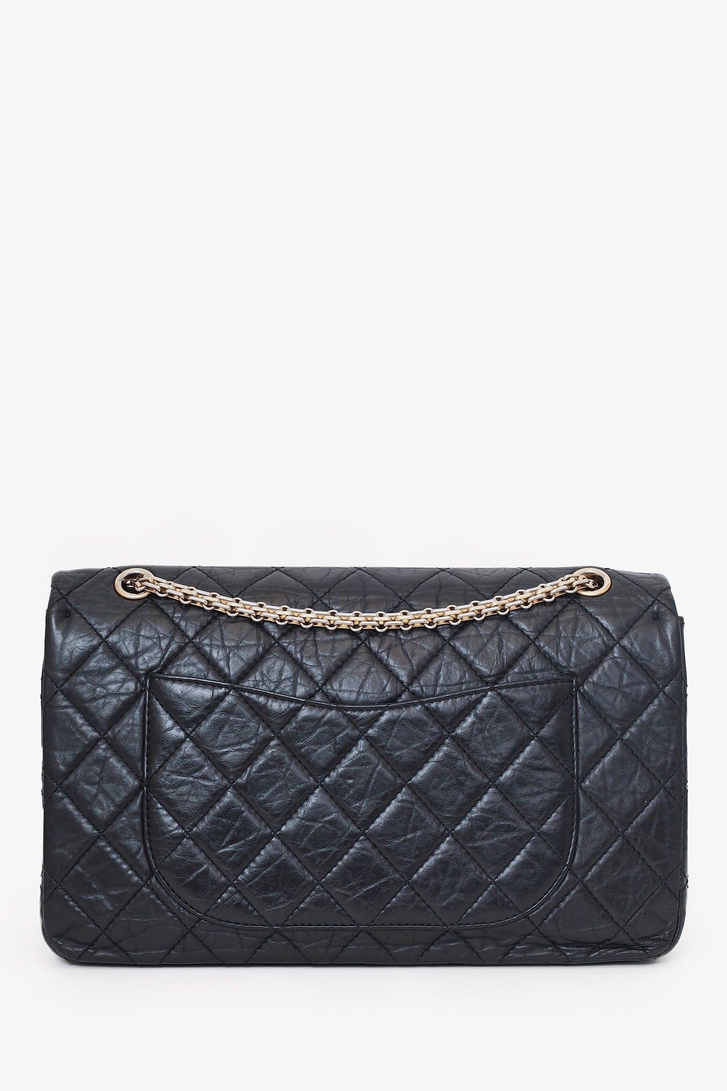 Chanel™ Black Quilted Aged Calfskin Large Reissue 255 Shoulder Bag