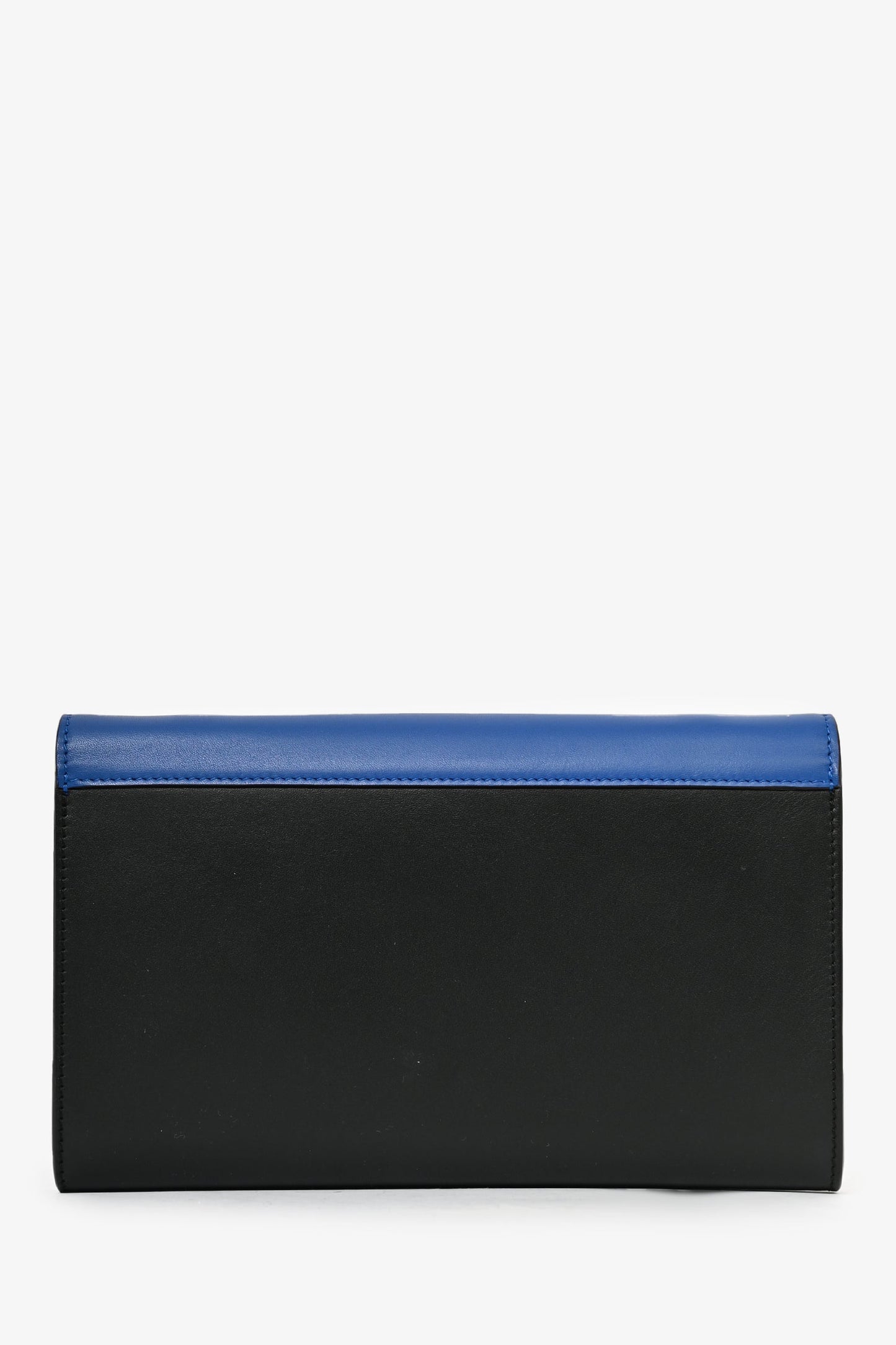 Celine Black Tricolor Leather Envelope Pocket Wallet on Chain