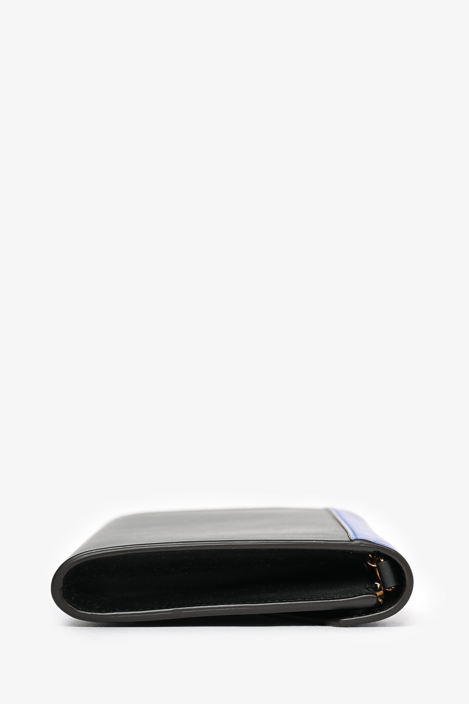 Celine Black Tricolor Leather Envelope Pocket Wallet on Chain