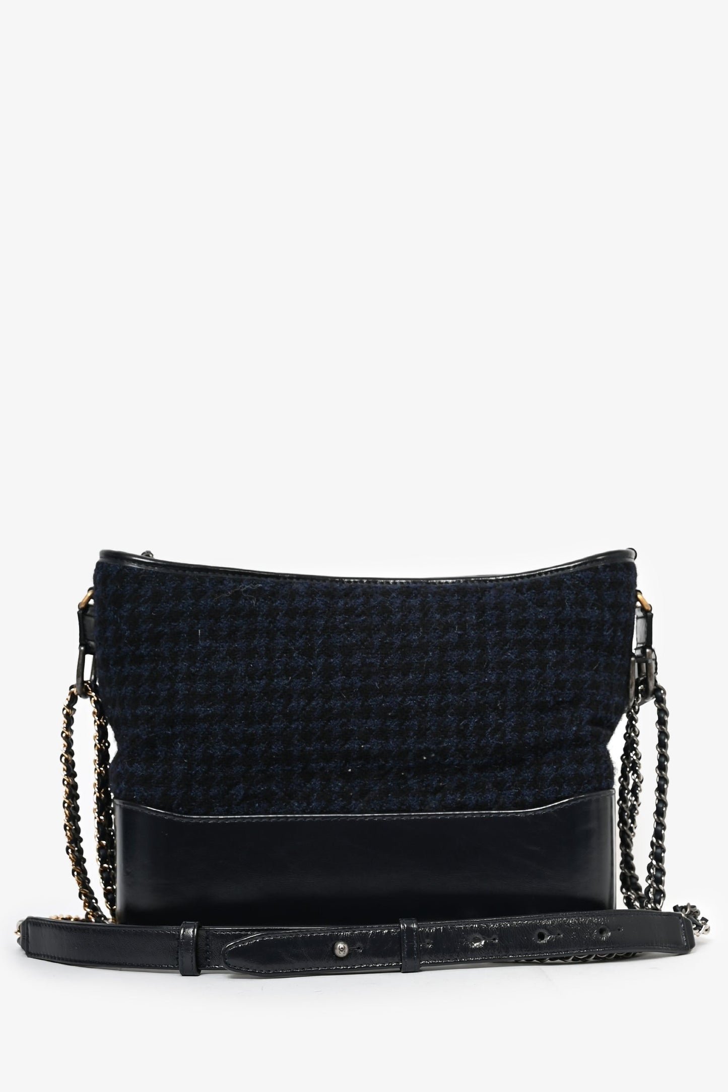 Chanel™ 2017 Navy/Black Tweed Hobo Large Gabrielle Crossbody Bag