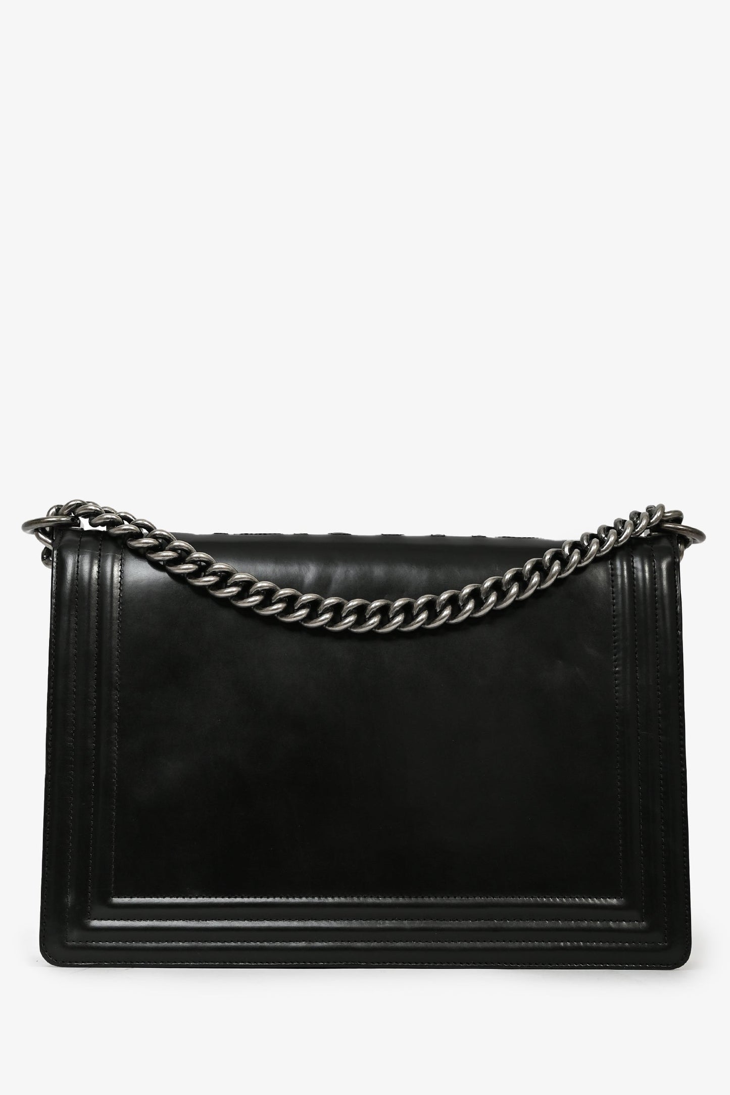 Chanel™ Black Calfskin Leather Large Boy Bag
