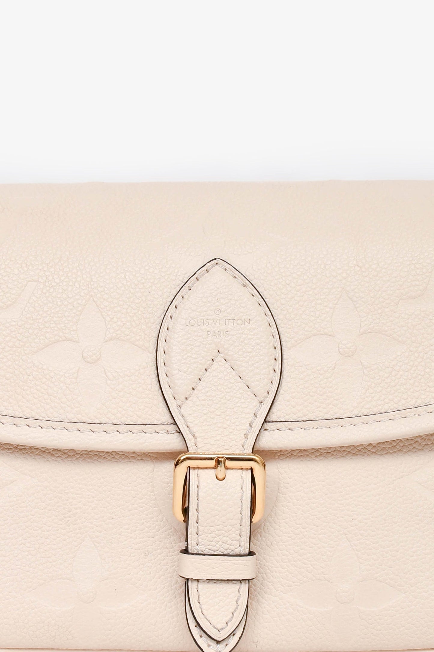 Louis Vuitton 2023 Cream Leather Emprienete Diane Crossbody Bag