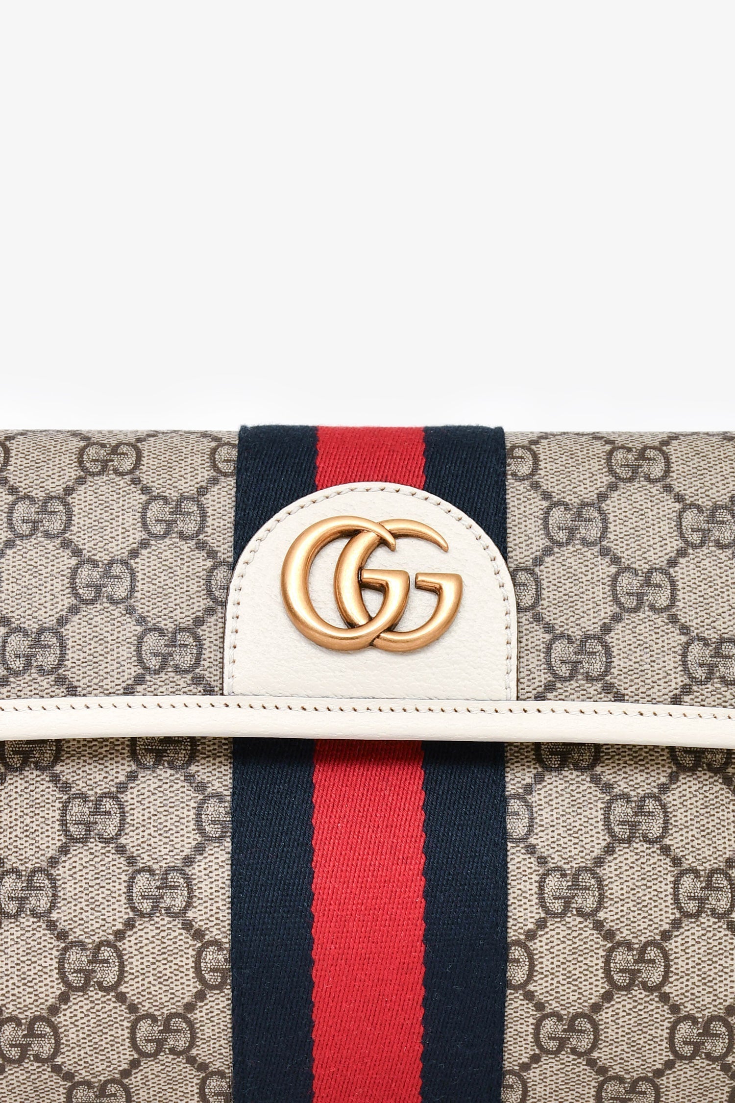 Gucci Leather Canvas Handbag