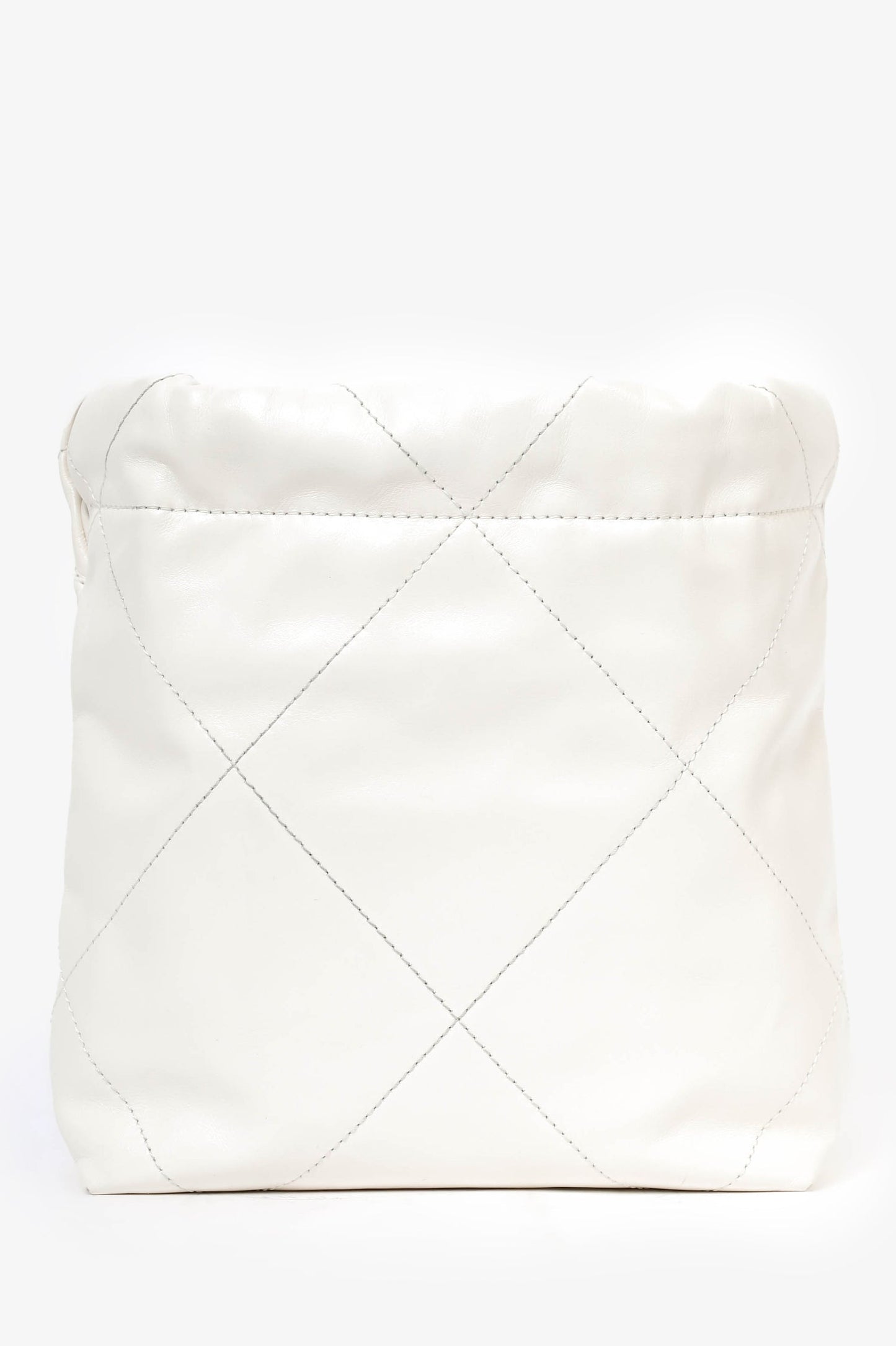 Chanel™ 22 White Lambskin Mini Hobo Shoulder Bag