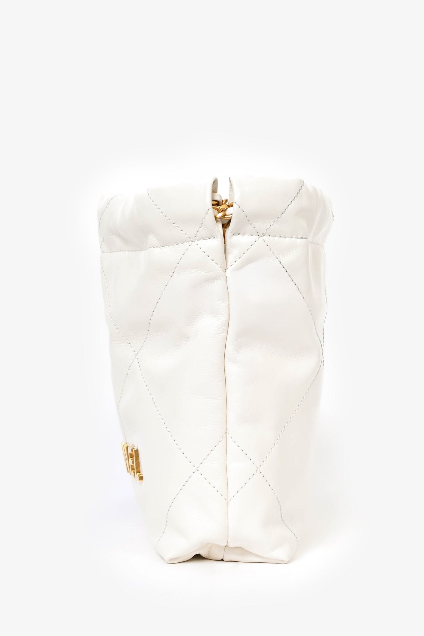 Chanel™ 22 White Lambskin Mini Hobo Shoulder Bag